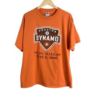 2006 Houston Dynamo VS FC Dallas Soccer T Shirt Orange XL